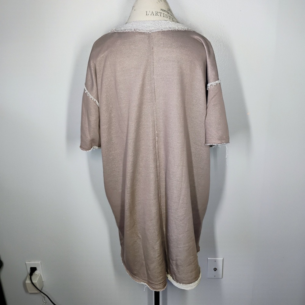 NWT Three Bird Nest The Nest Jodi Tunic Dress Mocha Womens Med Casual Oversized - Picture 7 of 12